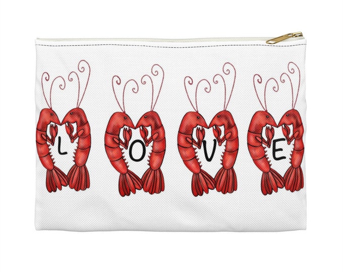 Love Crawfish Heart | Accessory Pouch