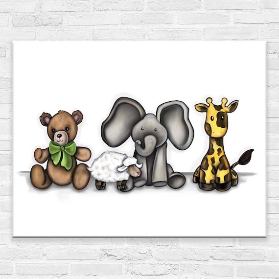 Best Friends | Canvas Gallery Wraps | Nursery Animal Art | Various Sizes