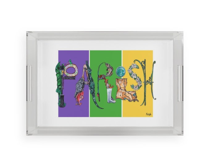 Parish Mardi Gras Edition |  Acrylic Serving Tray