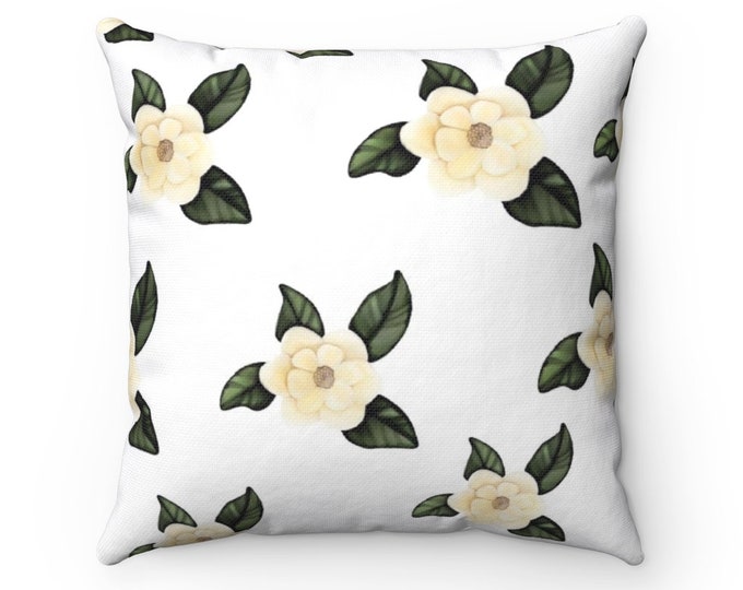 Sweet Magnolia | Spun Polyester Square Pillow