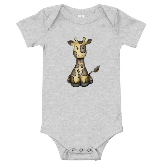Cute Watercolor Giraffe | Baby T-Shirt | Oneise | Various Sizes and Colors | Prefect Baby Gift