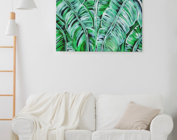 Banana Leaves Abstract | Canvas Gallery Wraps | Various Sizes