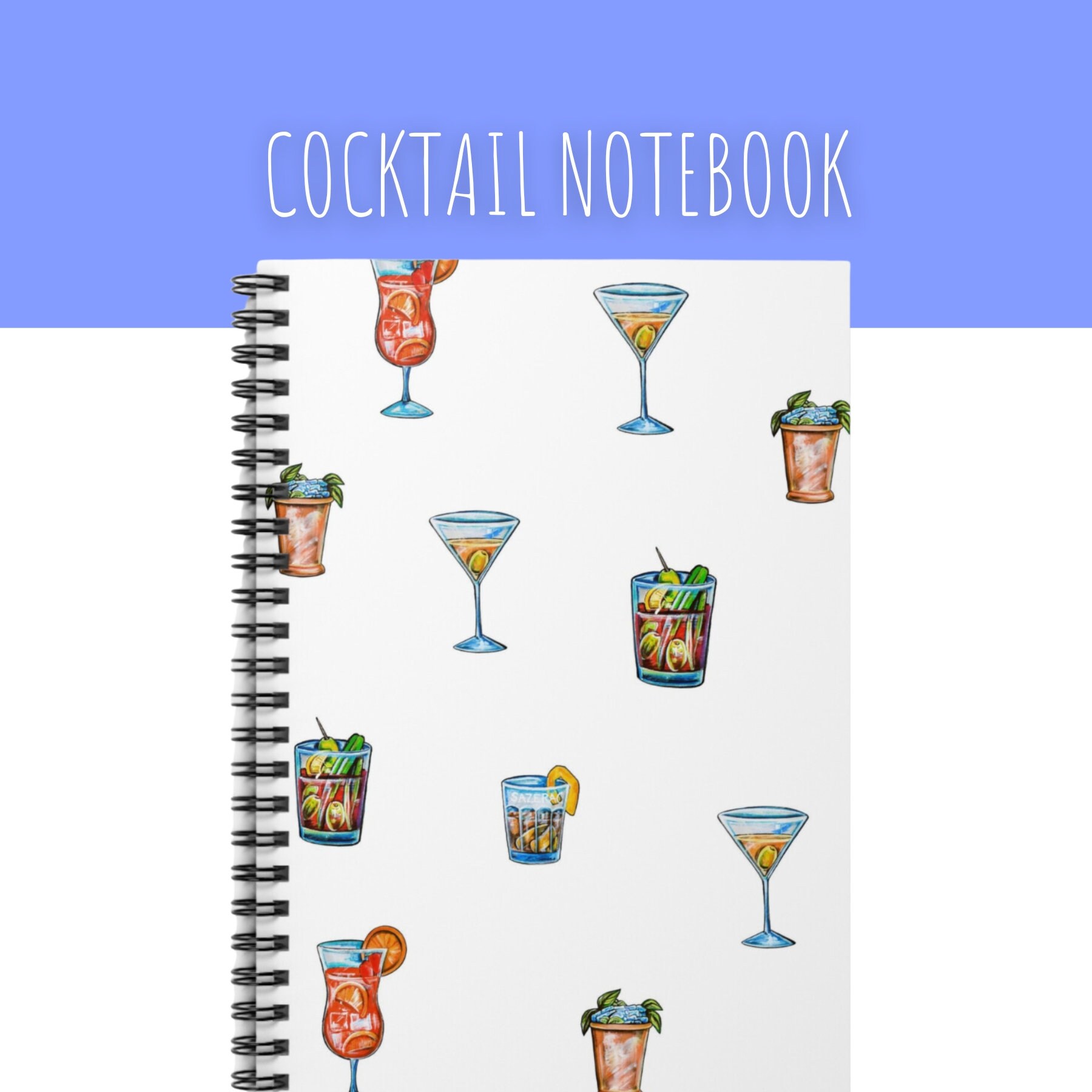 Cocktail Recipes: Blank Mixed Drink Organizer Notebook Journal