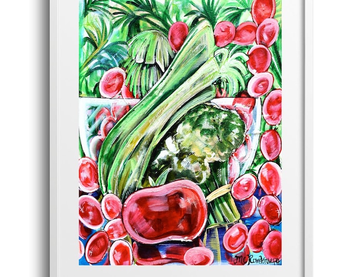 Vegetable Medley, Food Still Life, Kitchen Wall Art, Perfect Housewarming Gift, Various Sizes