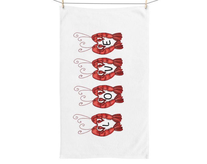 Crawfish Love | Southern Living Hand Towel | Great Wedding Gift or Home Decor