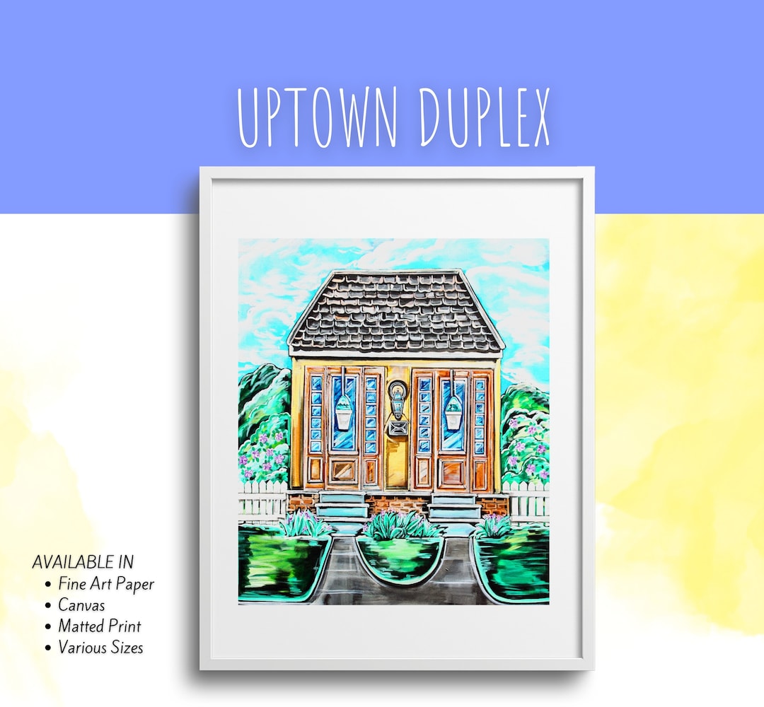 Uptown Duplex New Orleans Architecture Reproduction on Etsy