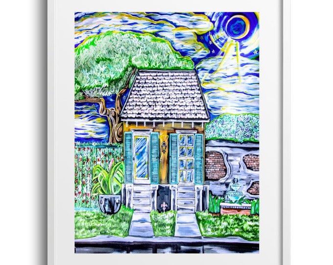 The Yellow House  | Premium Matte Vertical Fine Art Print | Various Sizes