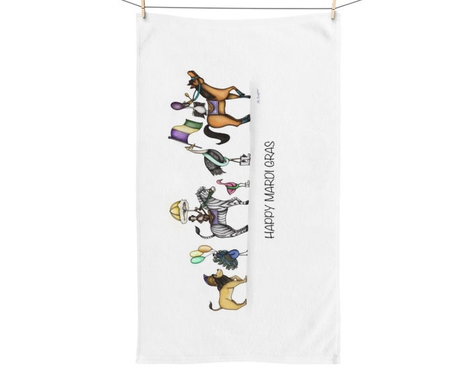 Happy Mardi Gras | Hand Towel