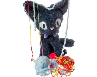 Kitten cat plushy, Sparks the kitten made in softest sparkly plush,  a special and unusual gift Home or Nursery display