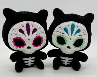 sugar skull kitty plush