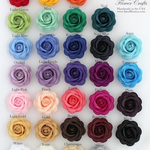 Men&#39;s Lapel Flower_Satin Camellia Rose (Clutch Pin), 2 inches (5 cm)