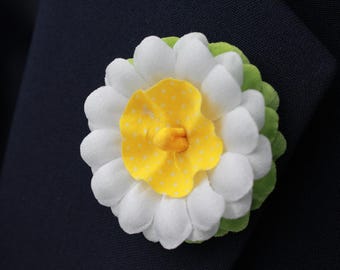 Broche de solapa con flor de cactus saguaro para hombre, 5,08 cm (2 pulgadas)