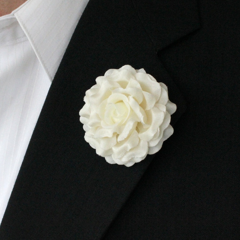 Men's Lapel Flower Wild Rose Satin Lapel Clutch Pin 2 Etsy