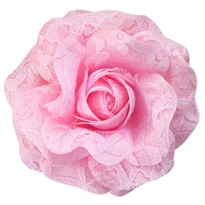 Barrettes femme rose clair dentelle rose _ Barrette et épingle à cheveux _ 9,5 cm (3,75 po.)