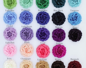 Men's Lapel Flower - Wild Rose, satin lapel clutch pin - 2 inches (5 cm)