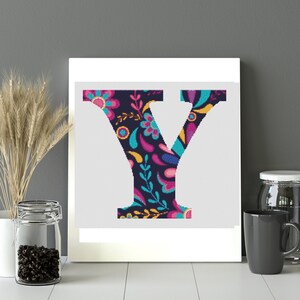 Mexican Alphabet Letter Y  Cross Stitch Pattern - Instant PDF download
