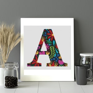 Mexican Alphabet Letter A  Cross Stitch Pattern - Instant PDF download