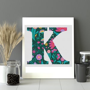 Mexican Alphabet Letter K  Cross Stitch Pattern - Instant PDF download