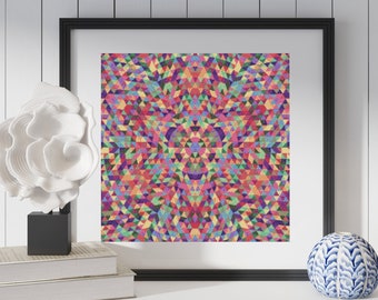 Rainbow Geo Cross Stitch Pattern - Instant PDF Download