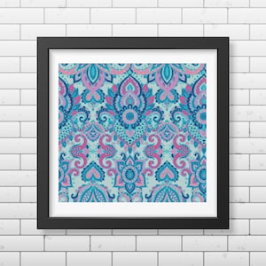 Indian Pattern Cross Stitch Pattern - Instant PDF download