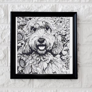 Nouveau Golden Doodle Cross Stitch Pattern - Instant PDF download