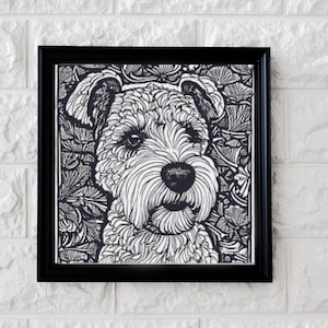 Nouveau Terrier Kreuzstichmuster - Instant PDF download
