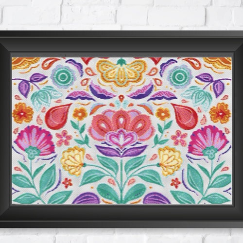 Mexican Birds Cross Stitch Pattern | Etsy