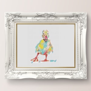 Pop Art Ente Kreuzstichmuster - Instant PDF download