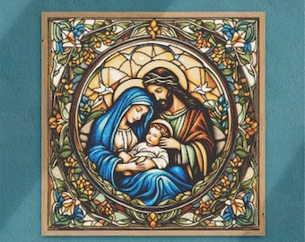 The Nativity Family Cross Stitch Pattern - PDF Download