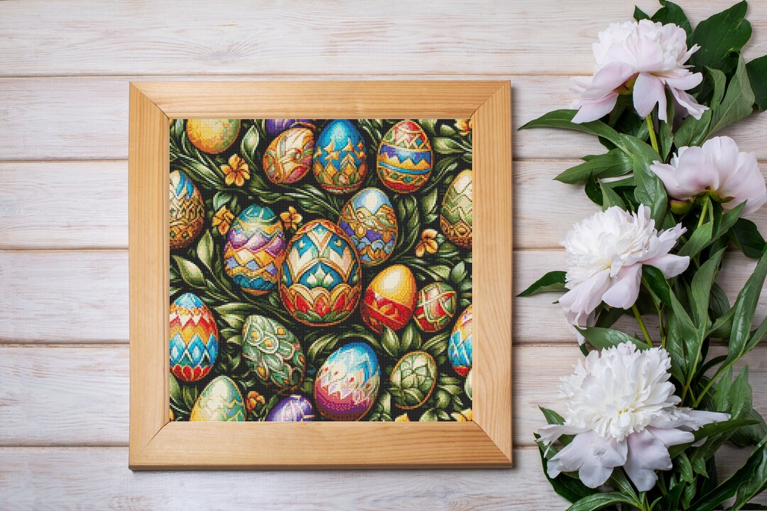 Easter Eggs Cross Stitch Pattern - PDF Download - Etsy