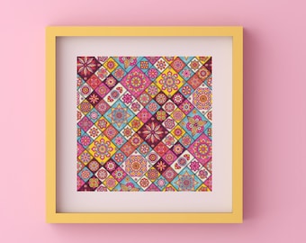 Mandala Tiles 5 Cross Stitch Pattern - PDF Download