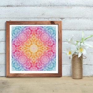 Pastel Rainbow Pattern Cross Stitch