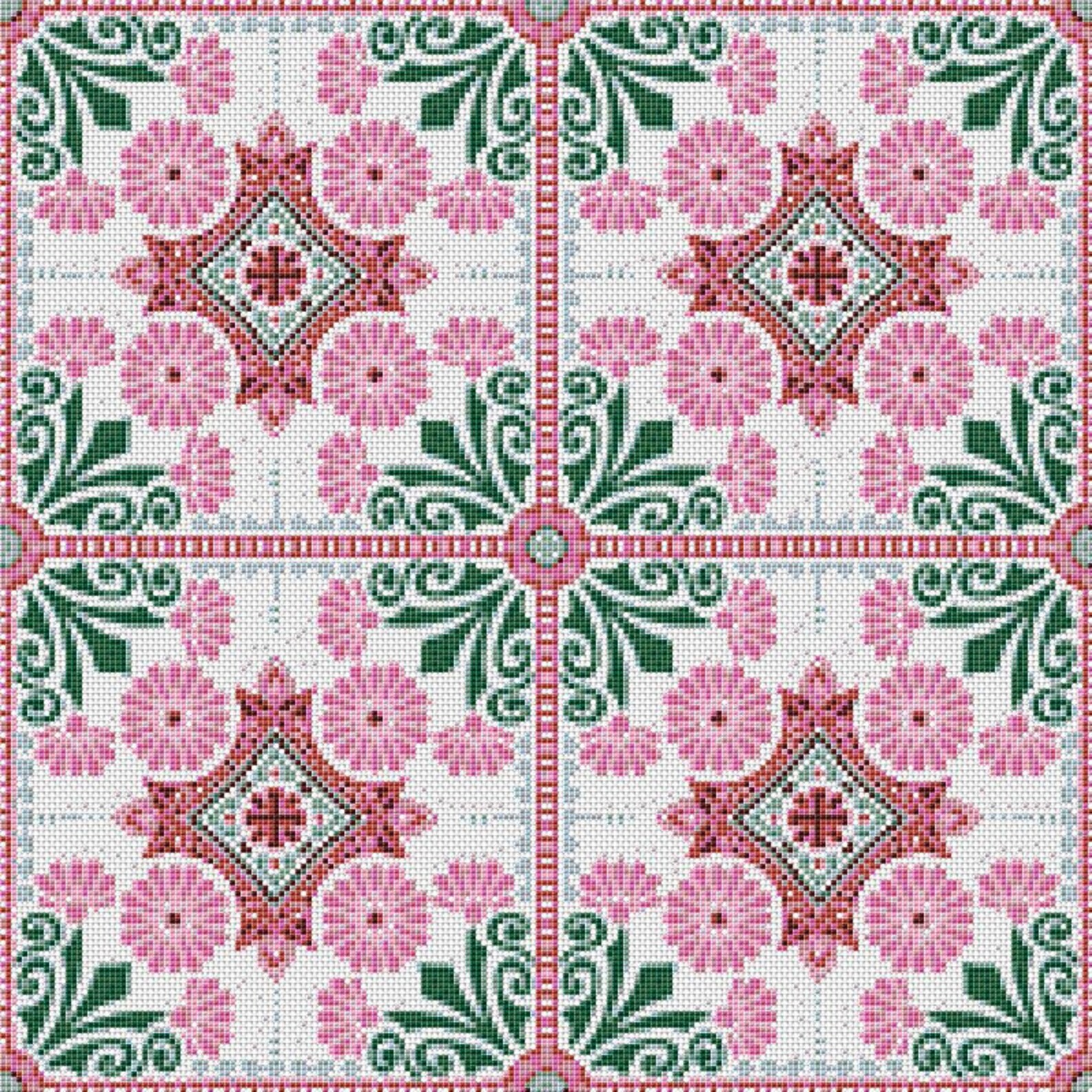 Art Deco Tiles Cross Stich Pattern Instant PDF Download Etsy