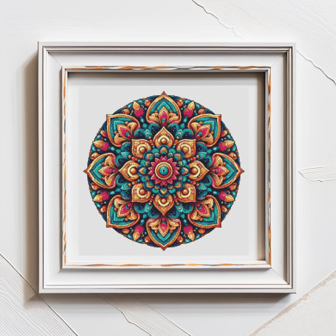 Mandala Jewels Cross Stitch Pattern - PDF Download - Etsy