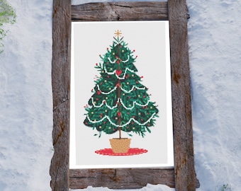 Christmas Tree Cross Stitch Pattern - Instant PDF download