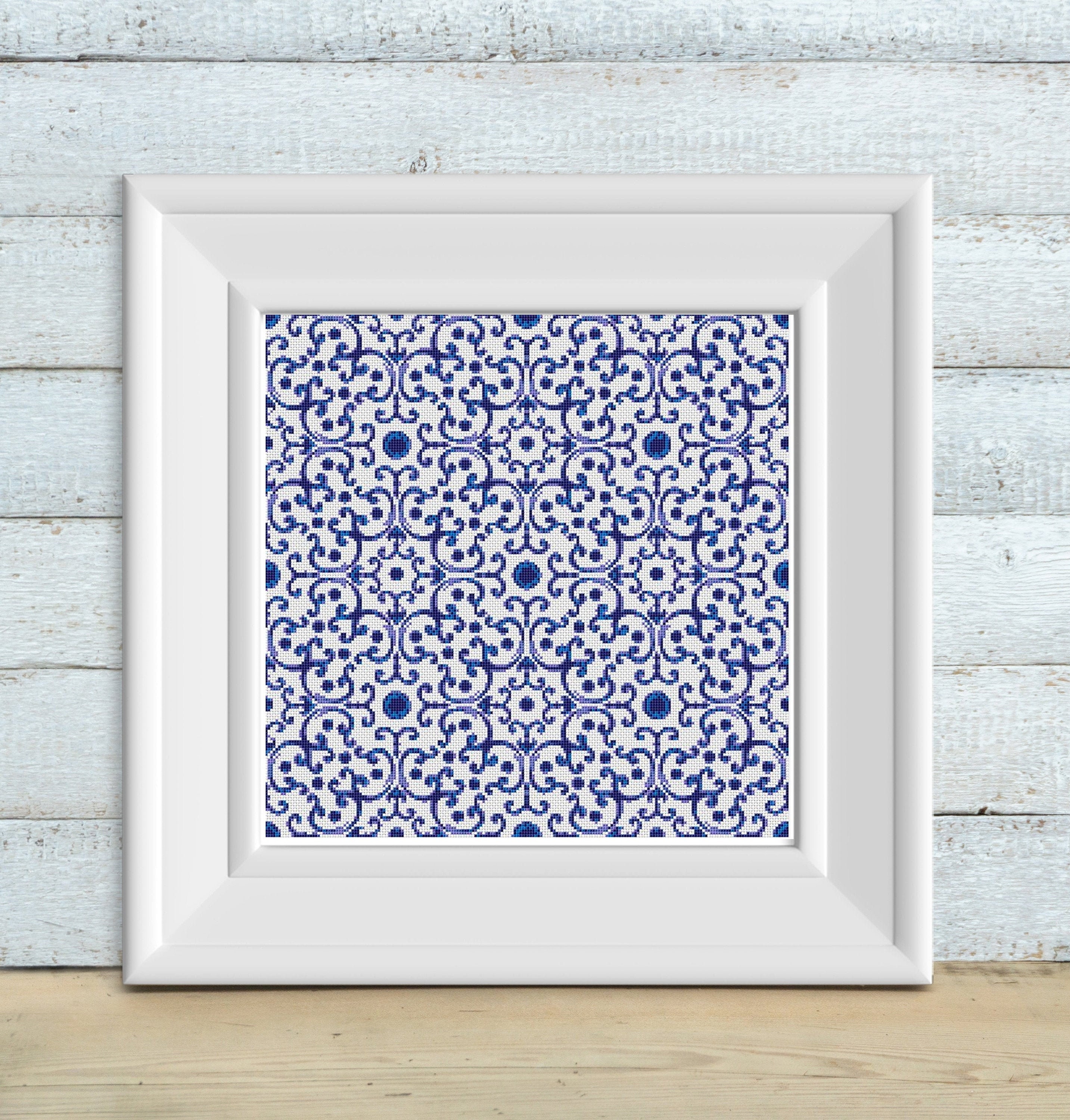Greek Blue Cross Stitch Patterns Instant PDF Download Etsy