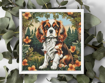 Cavalier King Charles Spaniel Cross Stitch Pattern - PDF Download