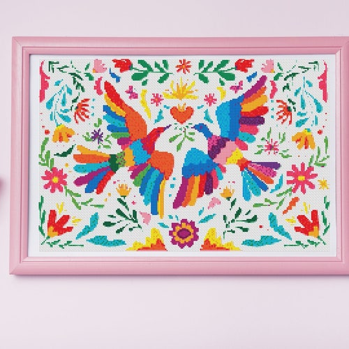MEXICAN DESIGN Cross Stitch Pattern Pdf Modern Wall Decor - Etsy