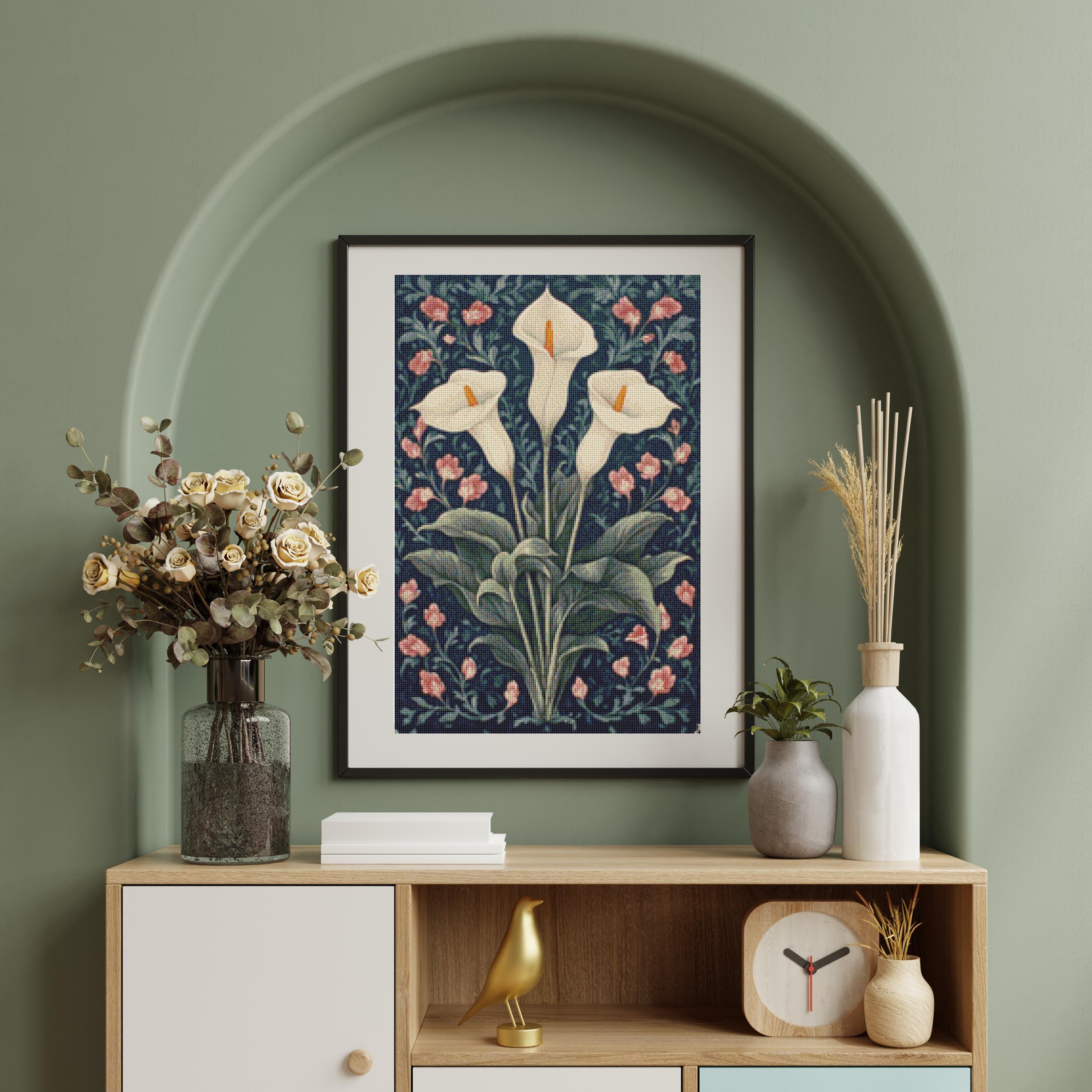 Victorian Lily Cross Stitch Pattern - PDF Download - Etsy Israel