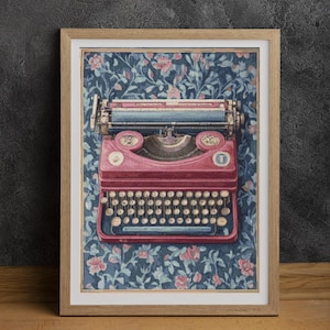 Old School Typewriter Cross Stitch Pattern - PDF Download