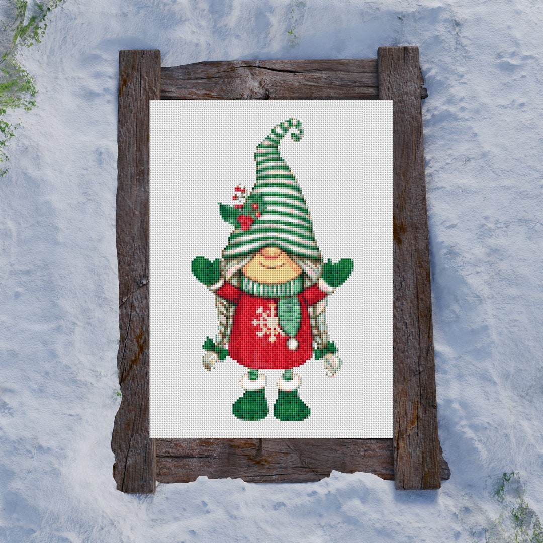 Christmas Elf Cross Stitch Pattern Instant PDF Download Etsy UK