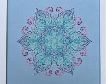 Star Mandala Cross Stitch Pattern - Instant PDF Download