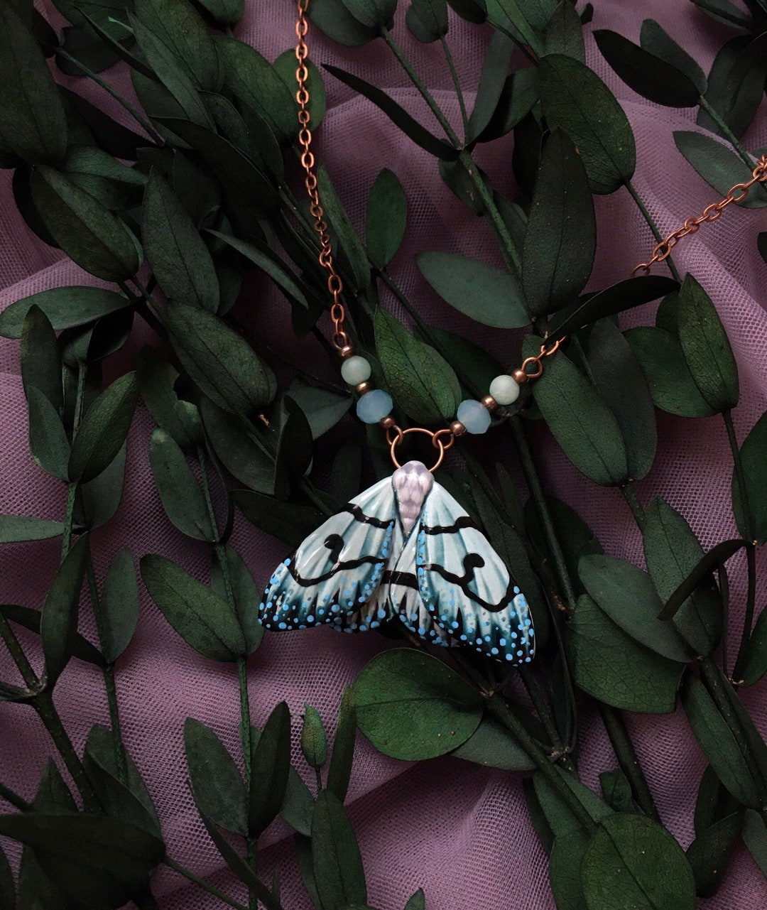 Moth Friend Moth Necklace Magical Insect Pendant - Etsy