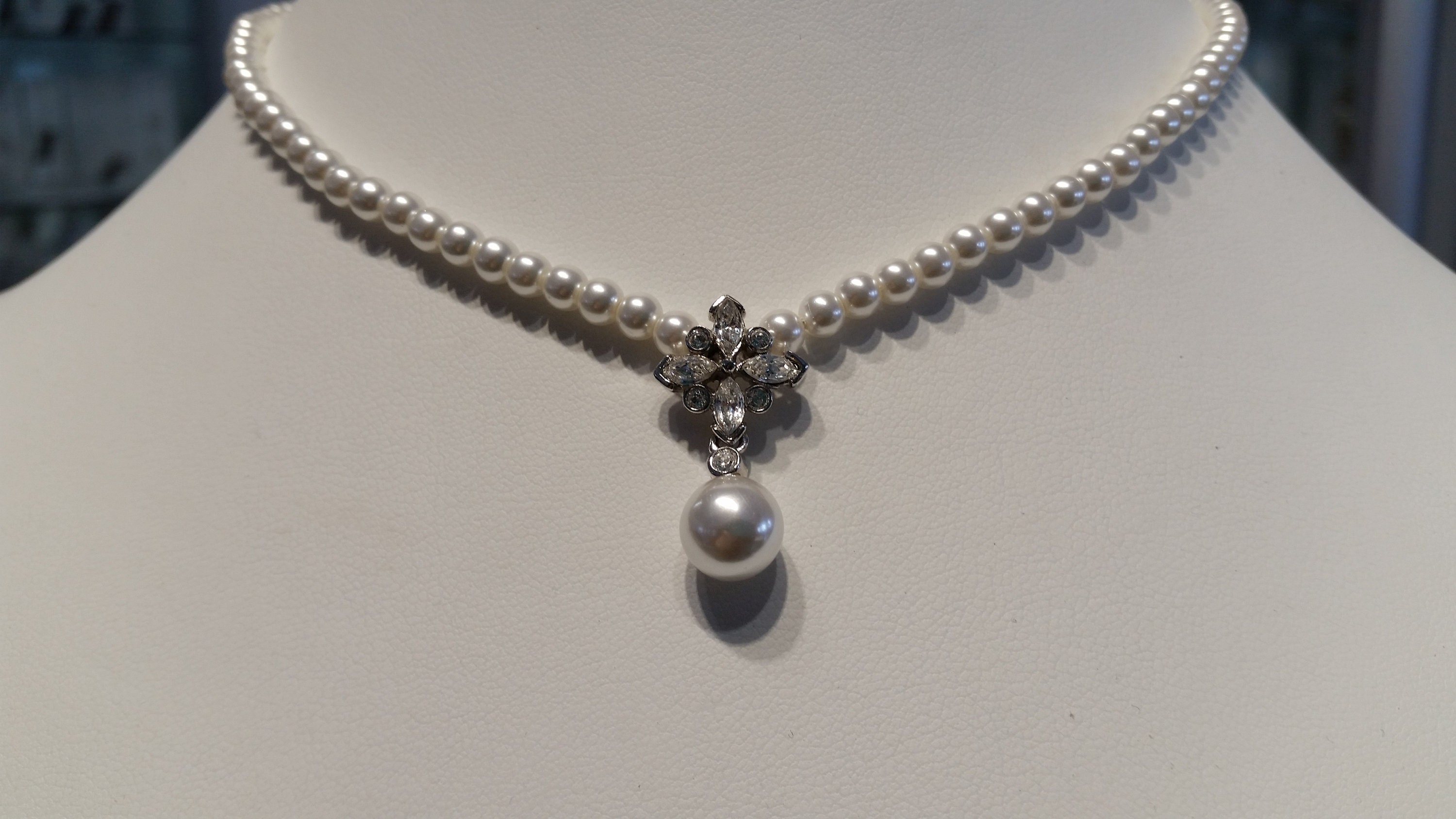 Rachel Canadian Pearls with handset Swarovski crystals. 18 Etsy