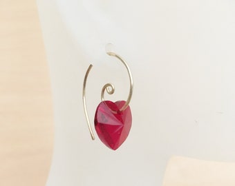 Crystal heart earrings