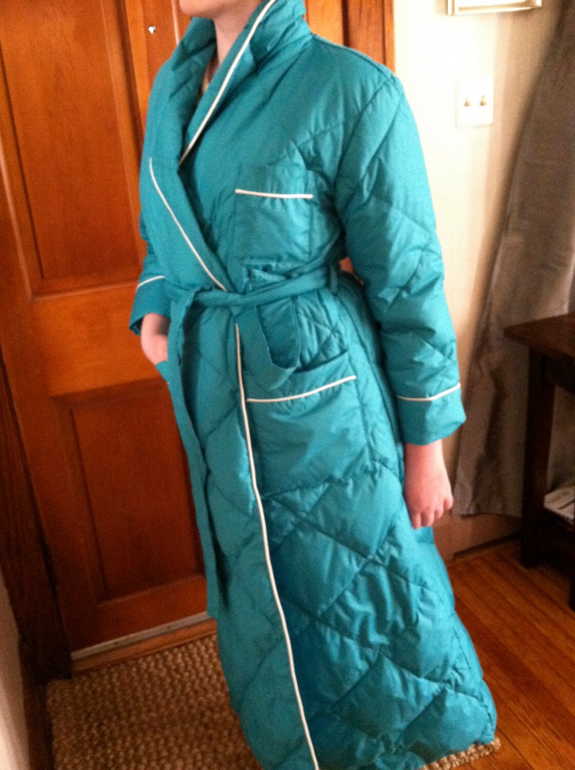 50 OFF LIQUIDATION Like NEW Down Robe Eddie Bauer VintageTeal Etsy