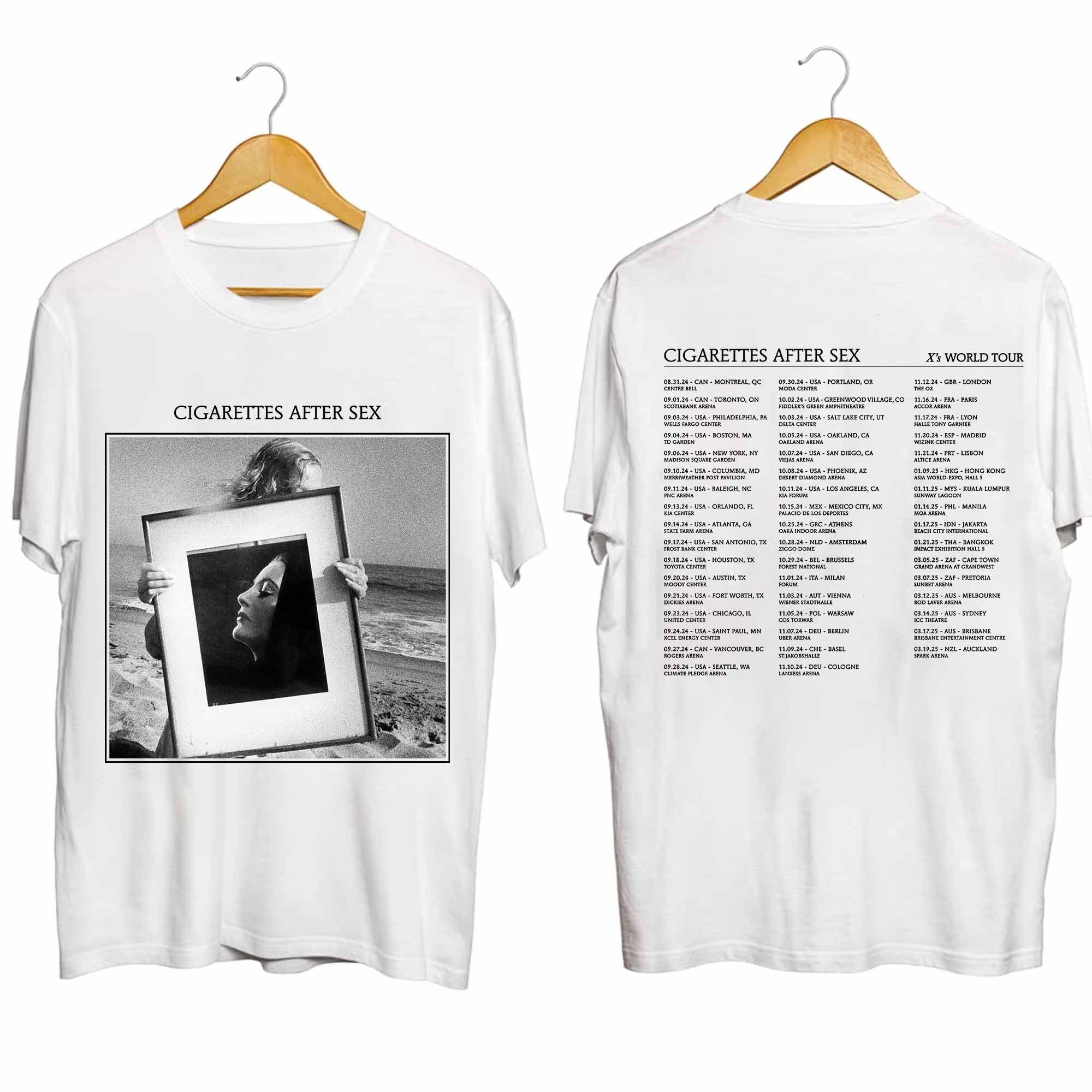 Cigarettes After sx 2024 X's World Tour Double Sided Shirt