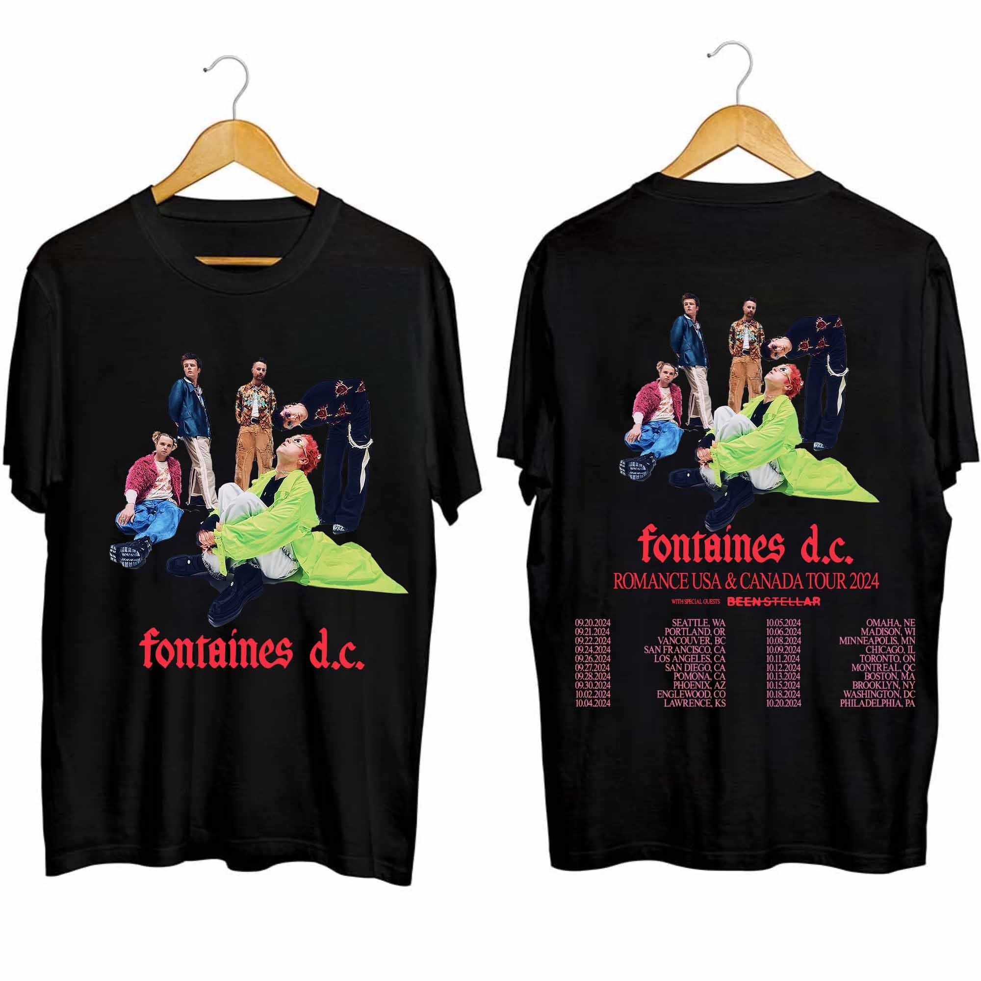 Fontaines DC 2024 Tour Double Sided Shirt