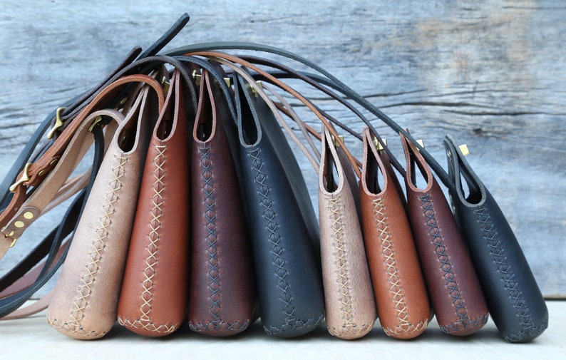 Water Buffalo Leather Purse. Minimalist Leather Purse. Hand Etsy