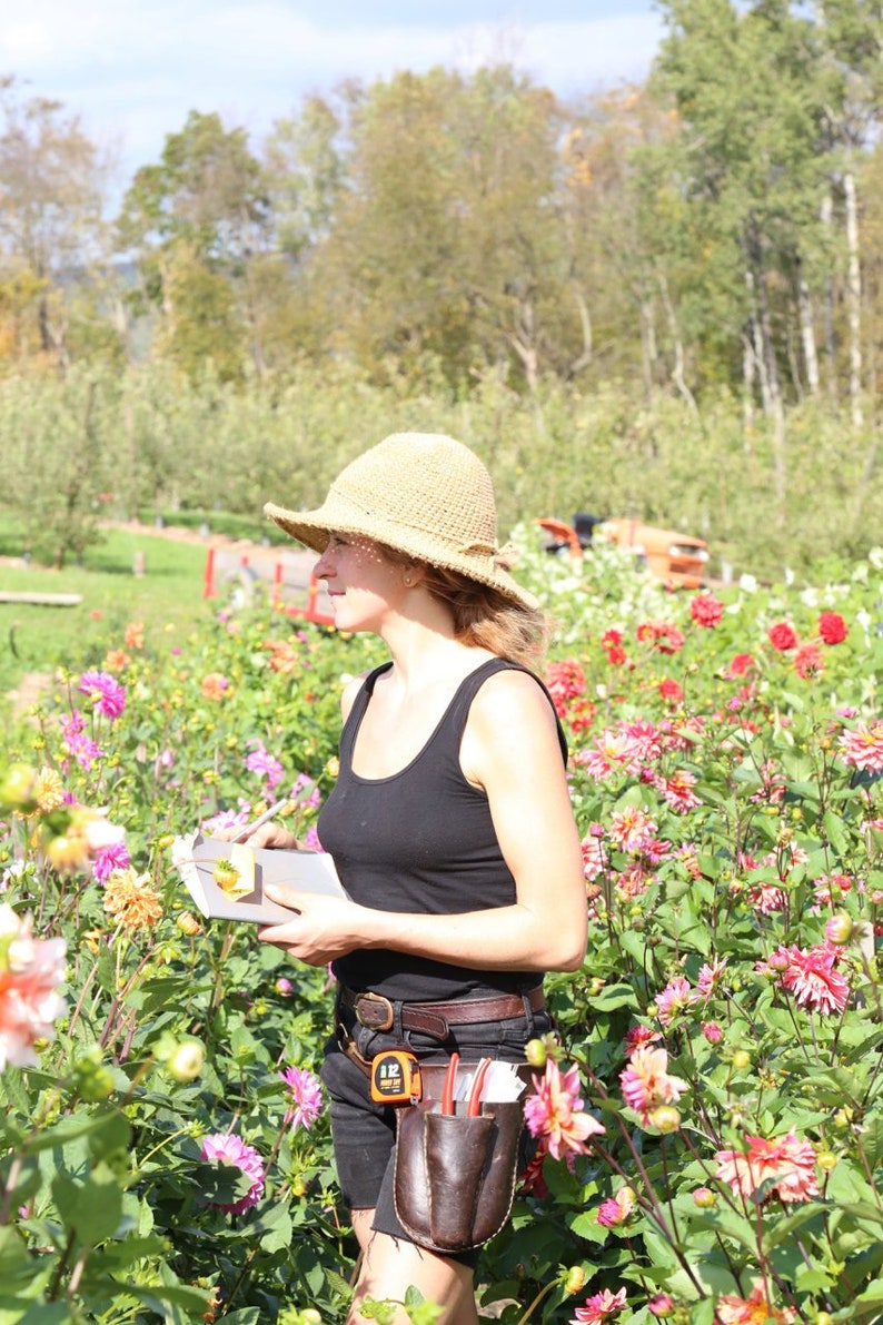 Burgundy Gardener's Tool Belt. Leather Garden Tool Belt. Etsy